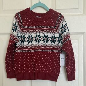 Old Navy Red Fair Isle Sweater